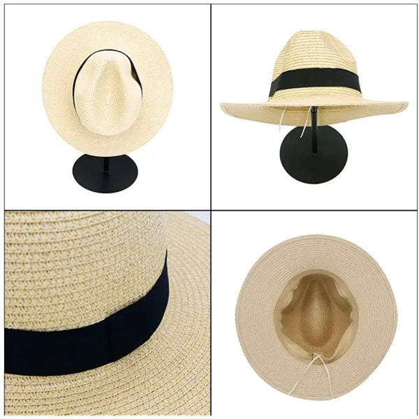 Wide Straw Panama Hat For Travel Fedora Beach