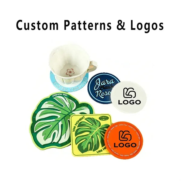 Coaster Silicone With Holder Thickened, Non-Slip