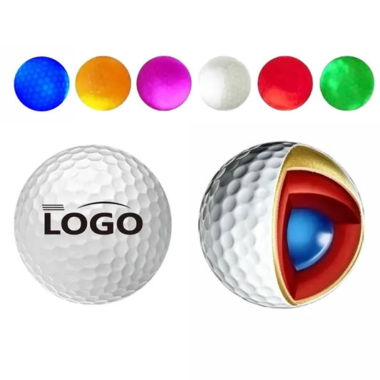 Logo Multi-Color LED Flashing Training Golf Ball