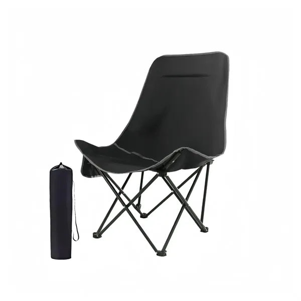 Outdoor Folding Chair with Raised Backrest