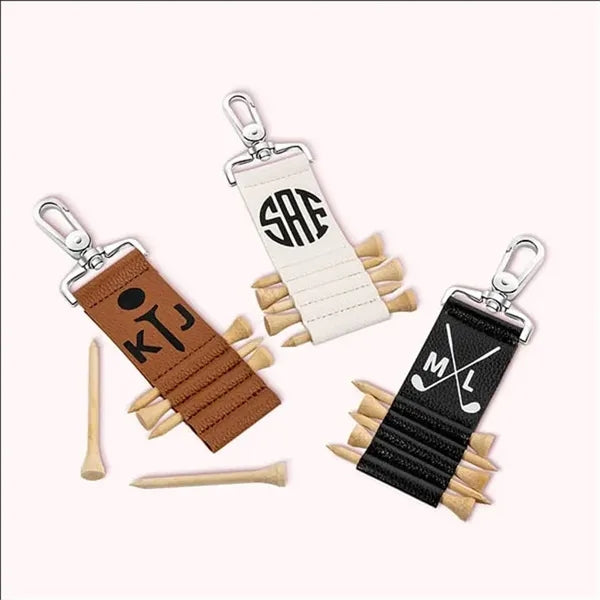 Golf Tee Leather Holder Pouch for Outdoor Sport