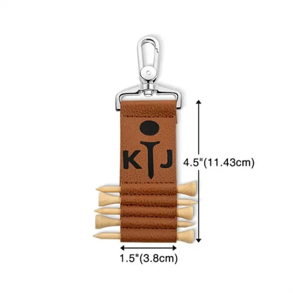Golf Tee Leather Holder Pouch for Outdoor Sport