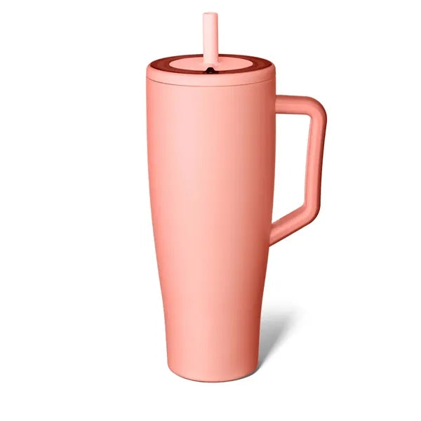 Stainless Steel Straw Insulated Mug with Handle - 40 oz