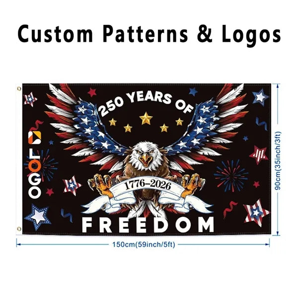 America 250 flag with logo 250