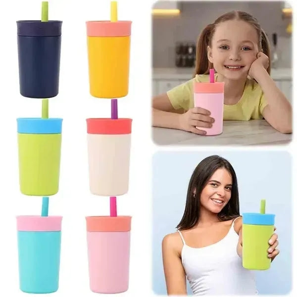 Portable 12oz Stainless Steel Insulated Tumbler With Straw