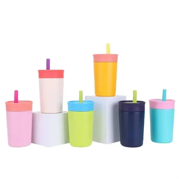 Portable 12oz Stainless Steel Insulated Tumbler With Straw