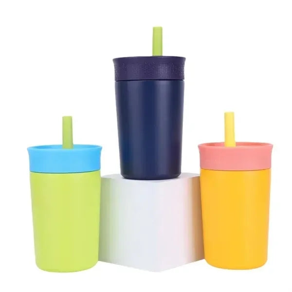 Portable 12oz Stainless Steel Insulated Tumbler With Straw