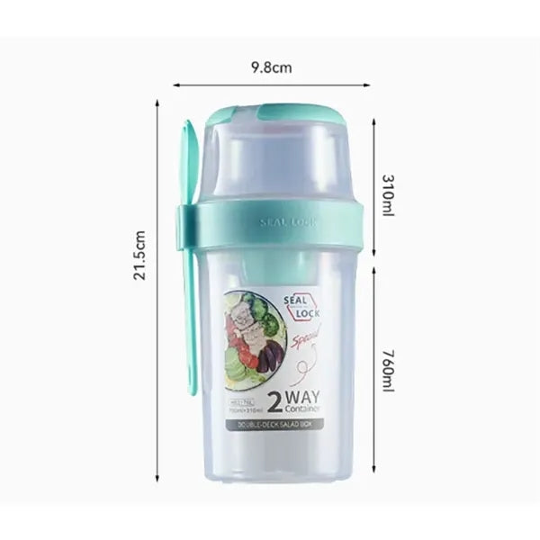 26 Oz Breakfast Dual Layer Oats and Yogurt Bottle