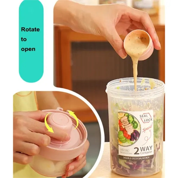26 Oz Breakfast Dual Layer Oats and Yogurt Bottle