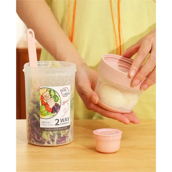 26 Oz Breakfast Dual Layer Oats and Yogurt Bottle