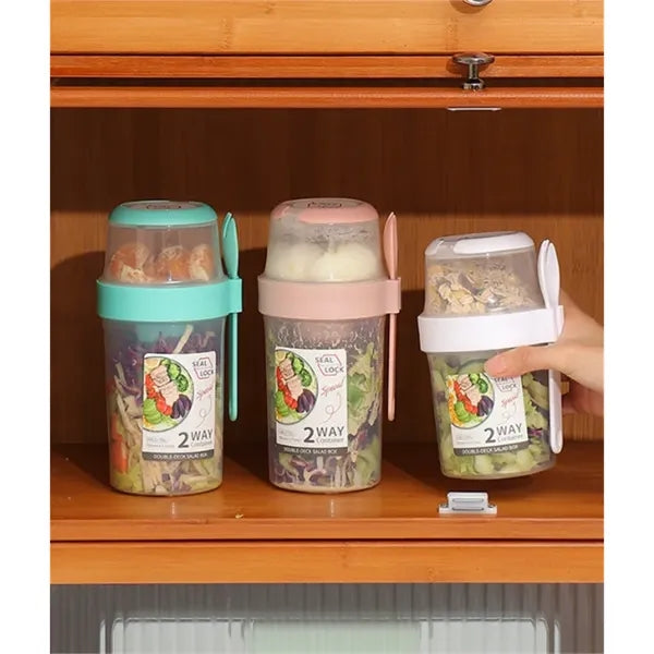26 Oz Breakfast Dual Layer Oats and Yogurt Bottle