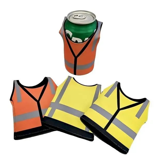 12oz Neoprene Safety Vest Can Cooler Sleeve