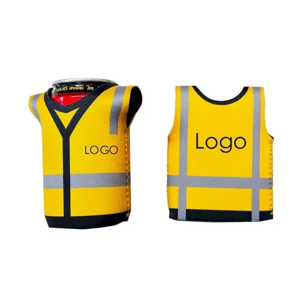 12oz Neoprene Safety Vest Can Cooler Sleeve