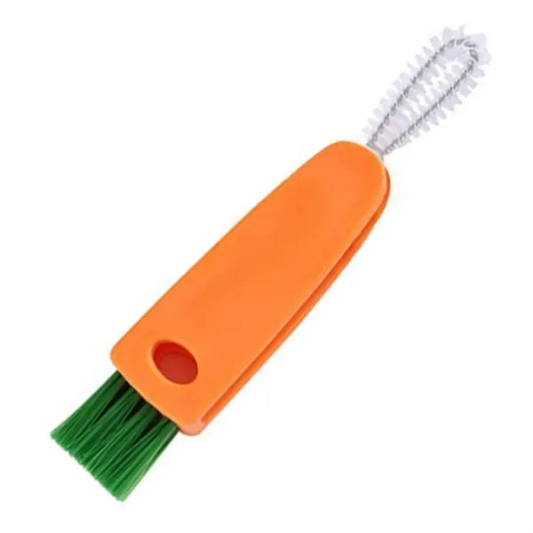 Lid Cleaning Brush with Integrated Spatula Tool