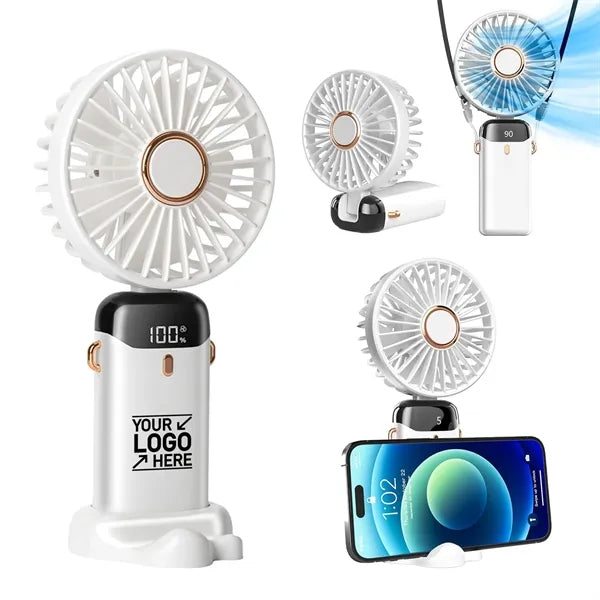Portable Handheld Fan With Digital Display