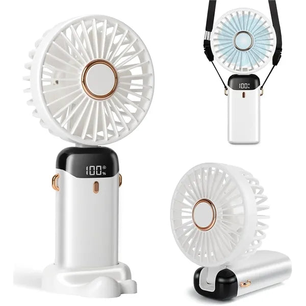 Portable Handheld Fan With Digital Display