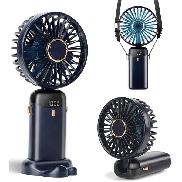 Portable Handheld Fan With Digital Display