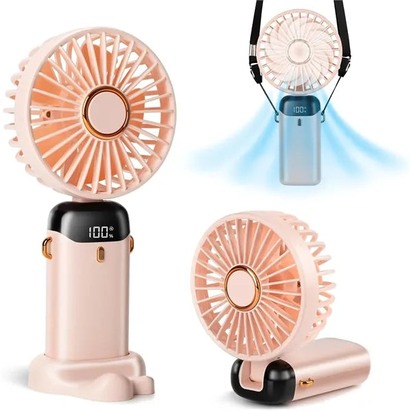 Portable Handheld Fan With Digital Display