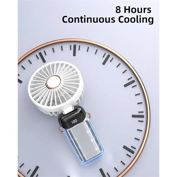 Portable Handheld Fan With Digital Display