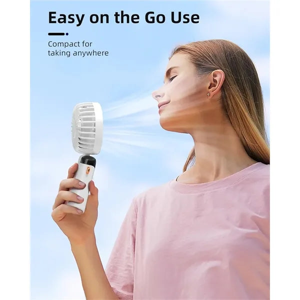 Portable Handheld Fan With Digital Display