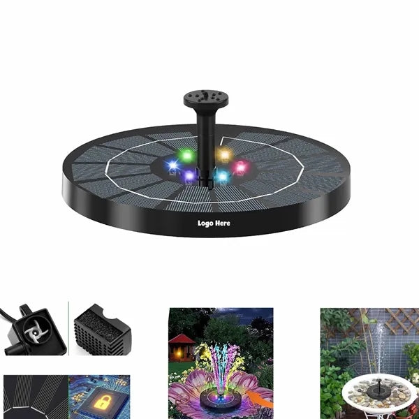 Solar Powered LED Water Fountain