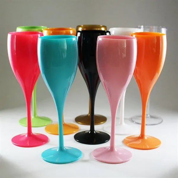 6 oz Shatterproof Plastic Champagne Flutes Party Drinkware
