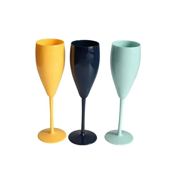 6 oz Shatterproof Plastic Champagne Flutes Party Drinkware