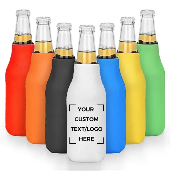 Zipper Neoprene Bottle Cooler