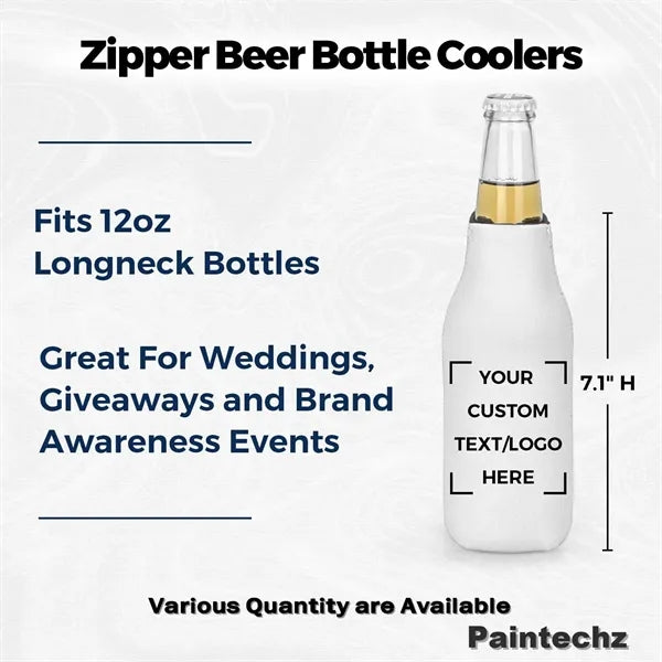 Zipper Neoprene Bottle Cooler