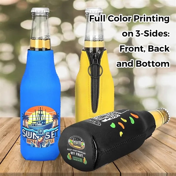 Zipper Neoprene Bottle Cooler