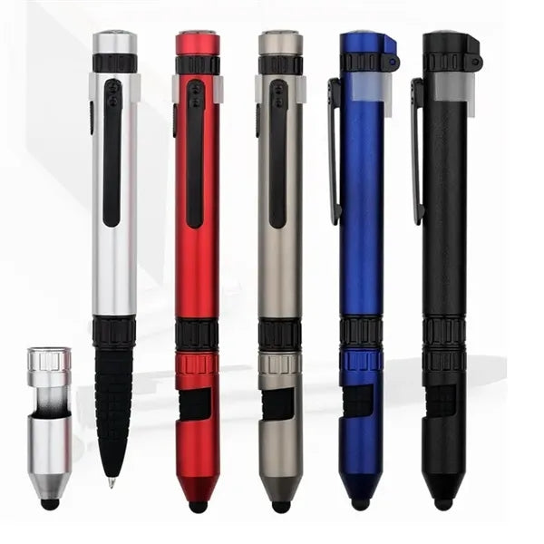 6-in-1 Multi-Tool Pen with LED & Compass for Promotions