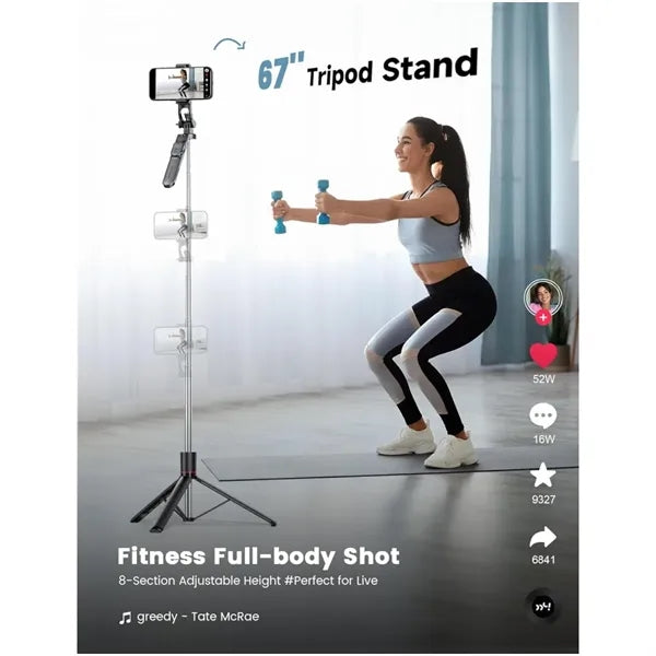 Bluetooth-Enabled Retractable Selfie Stick