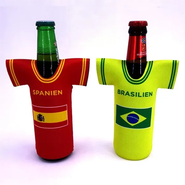 Beer Bottle Holder Beverage Jacket Mini Vest Shaped T-Shirt