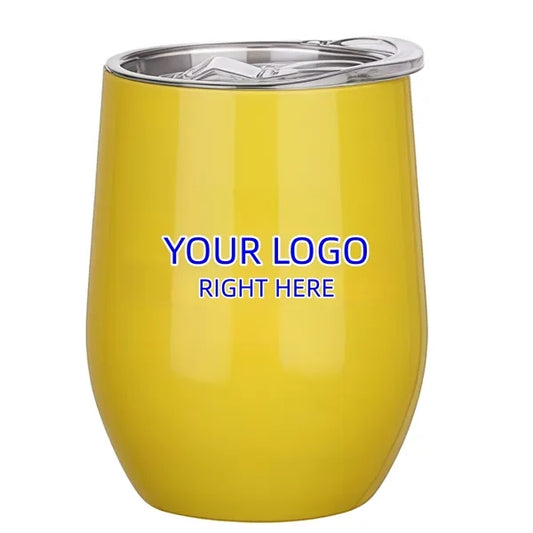 Sleek 12oz Stainless Steel Eggshell Cup