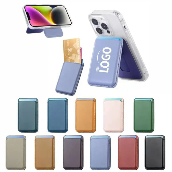 Low MOQ Custom Logo Magnetic Phone Card Holder with Stand