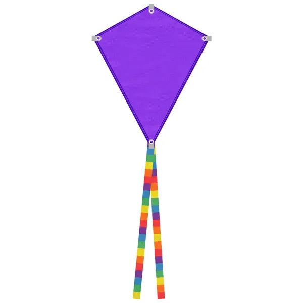 Full Color Polyester Diamond Kite Toy With String Set