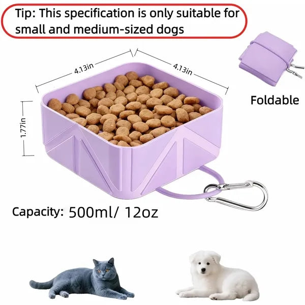 17oz Collapsible Silicone Pet Bowl