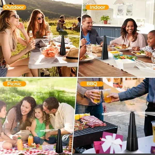 Fans for Tables with Holographic Blades