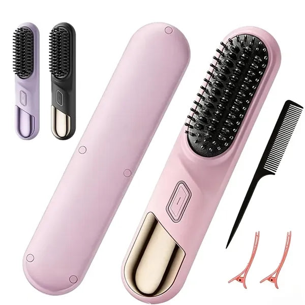 Portable Cordless Hair Straightening Brush