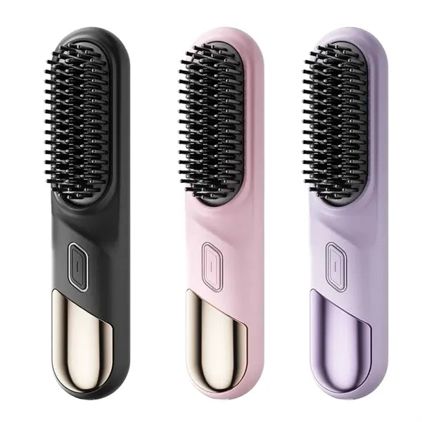 Portable Cordless Hair Straightening Brush