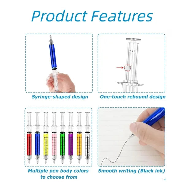 Ballpoint Clicker Syringe Pen