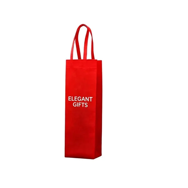 Non-Woven Single Bottle Wine Tote Bag