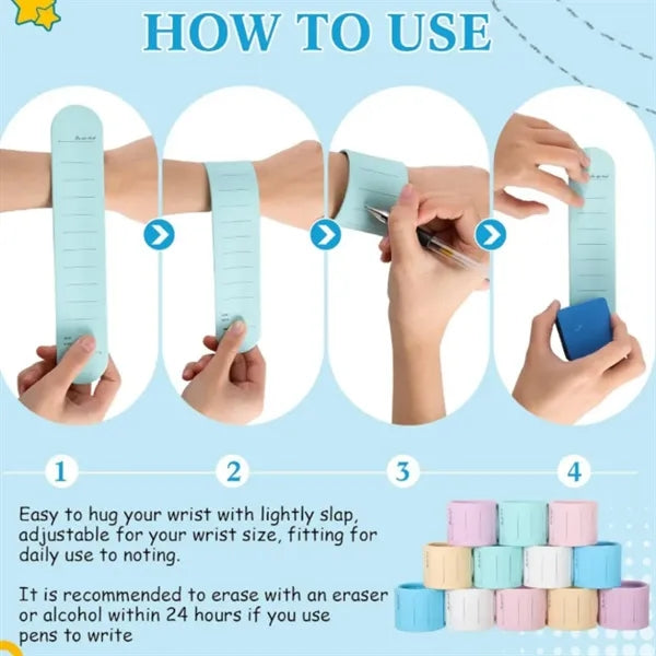 Silicone Wrist Notepad Slap Bracelet