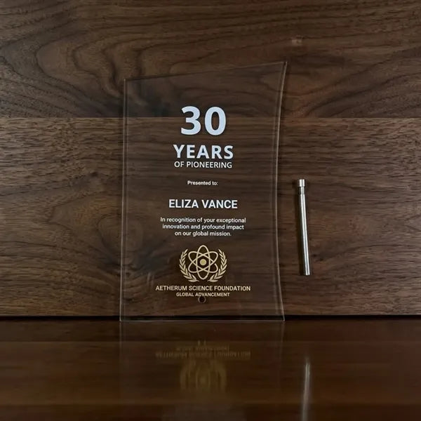Laser Engraved Standing Acrylic Plaque