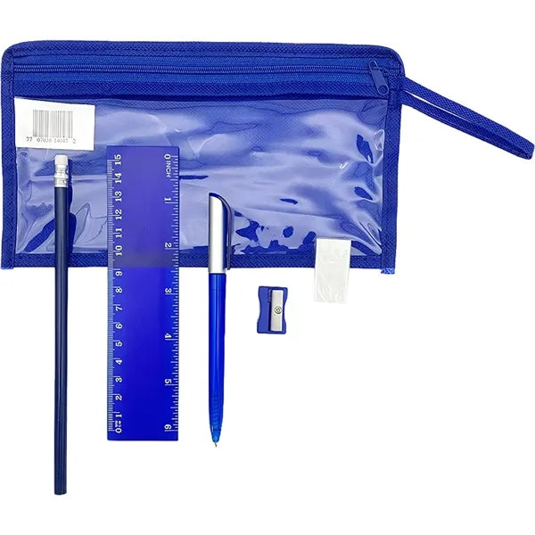 5PCS Stationery Set w/ Non-Woven Pencil Case