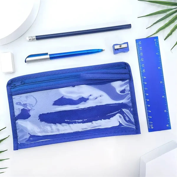 5PCS Stationery Set w/ Non-Woven Pencil Case