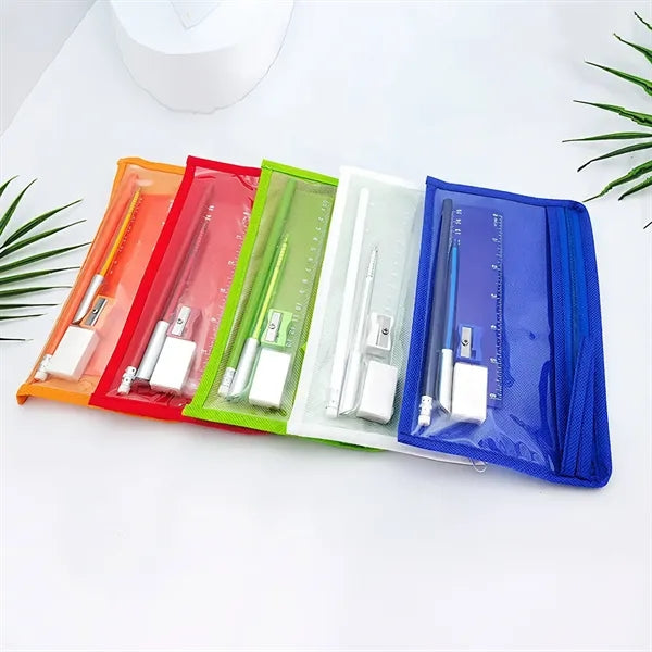 5PCS Stationery Set w/ Non-Woven Pencil Case