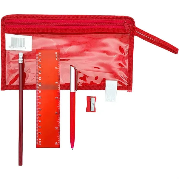 5PCS Stationery Set w/ Non-Woven Pencil Case