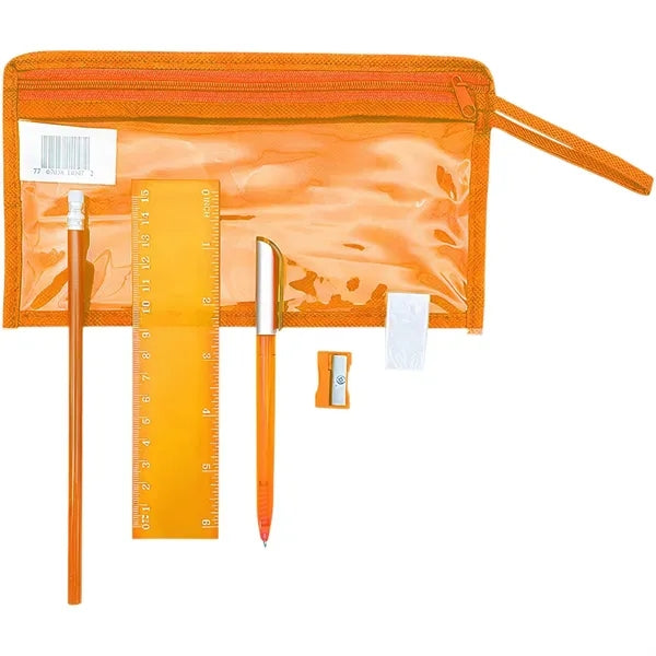 5PCS Stationery Set w/ Non-Woven Pencil Case
