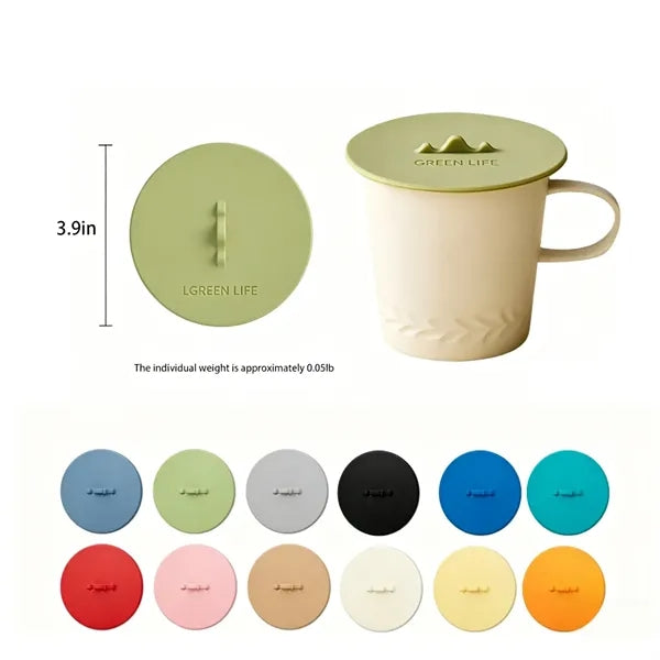 An eco-friendly silicone cup lid with personalized logo